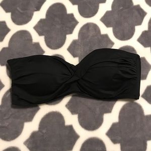 Black bandeau bikini top